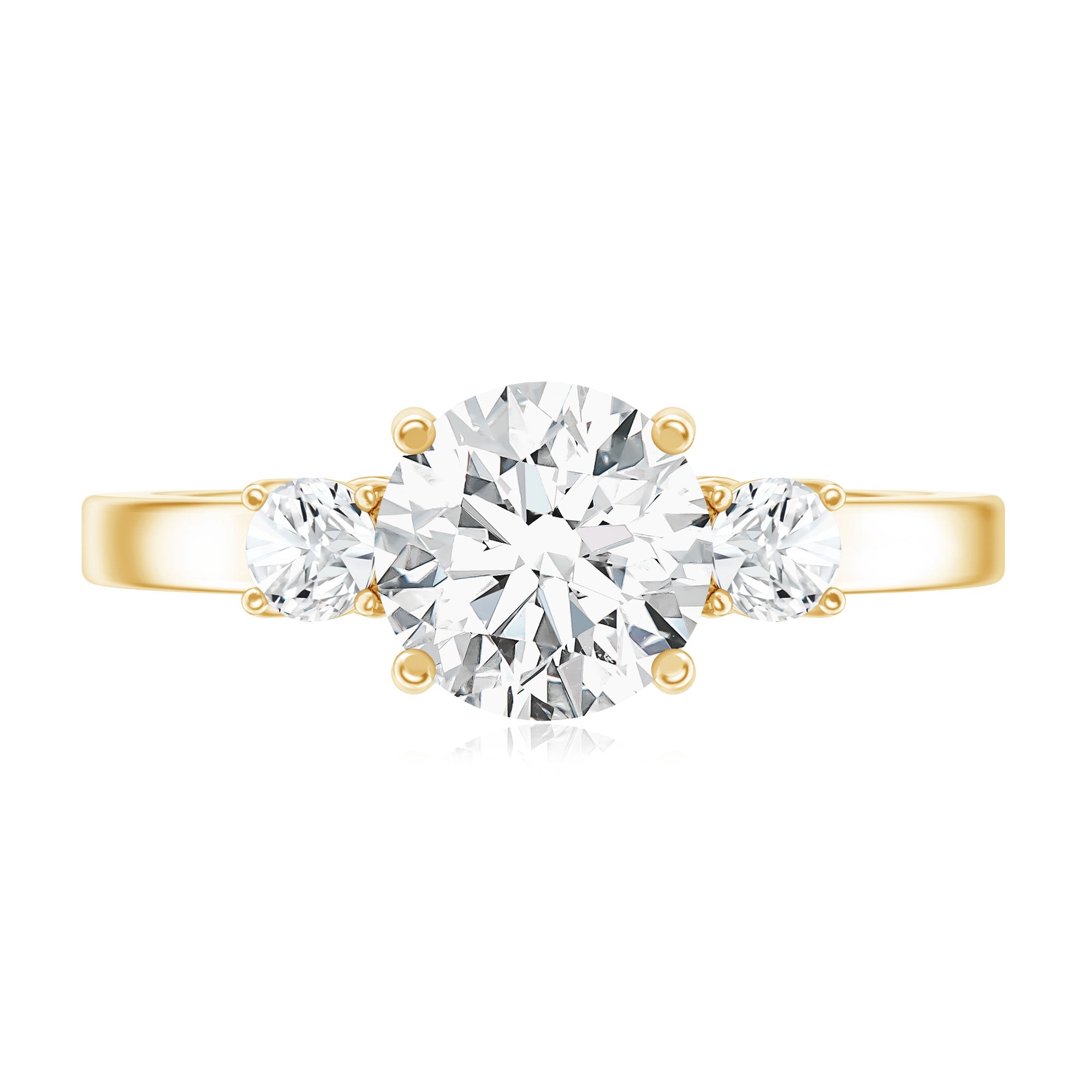 3 Stone Lab Grown Diamond Engagement Ring for Women
