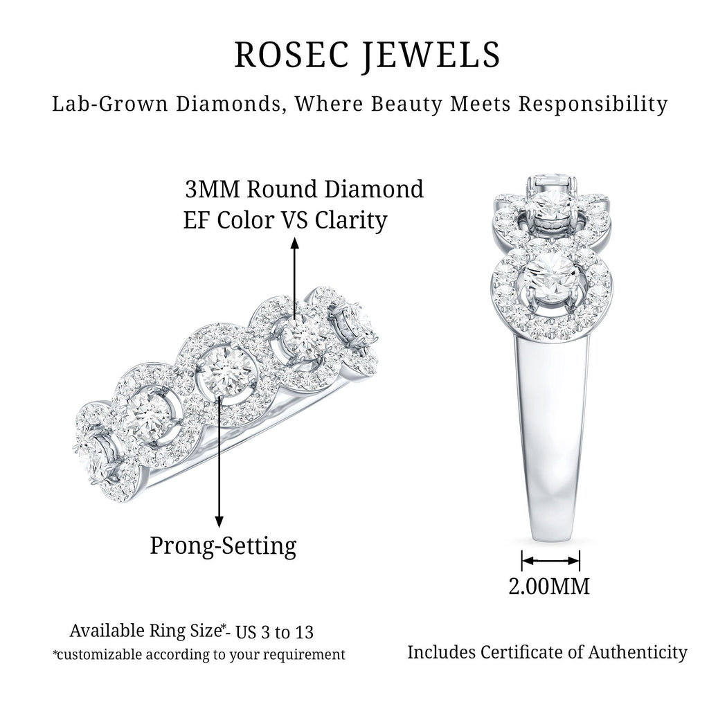 Certified Lab Created Diamond Wedding Band Ring