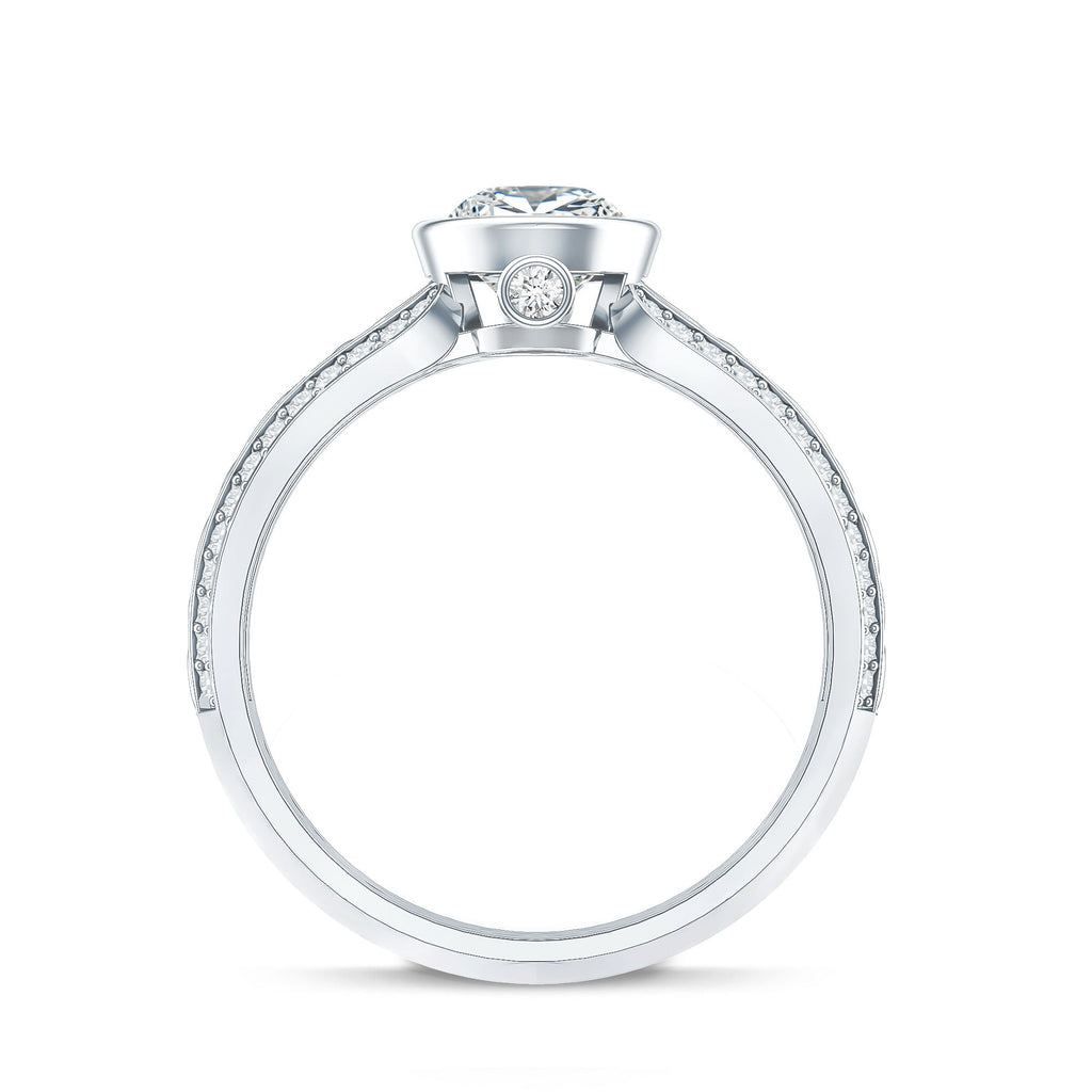Certified Lab Created Diamond Antique Engagement Ring for Women