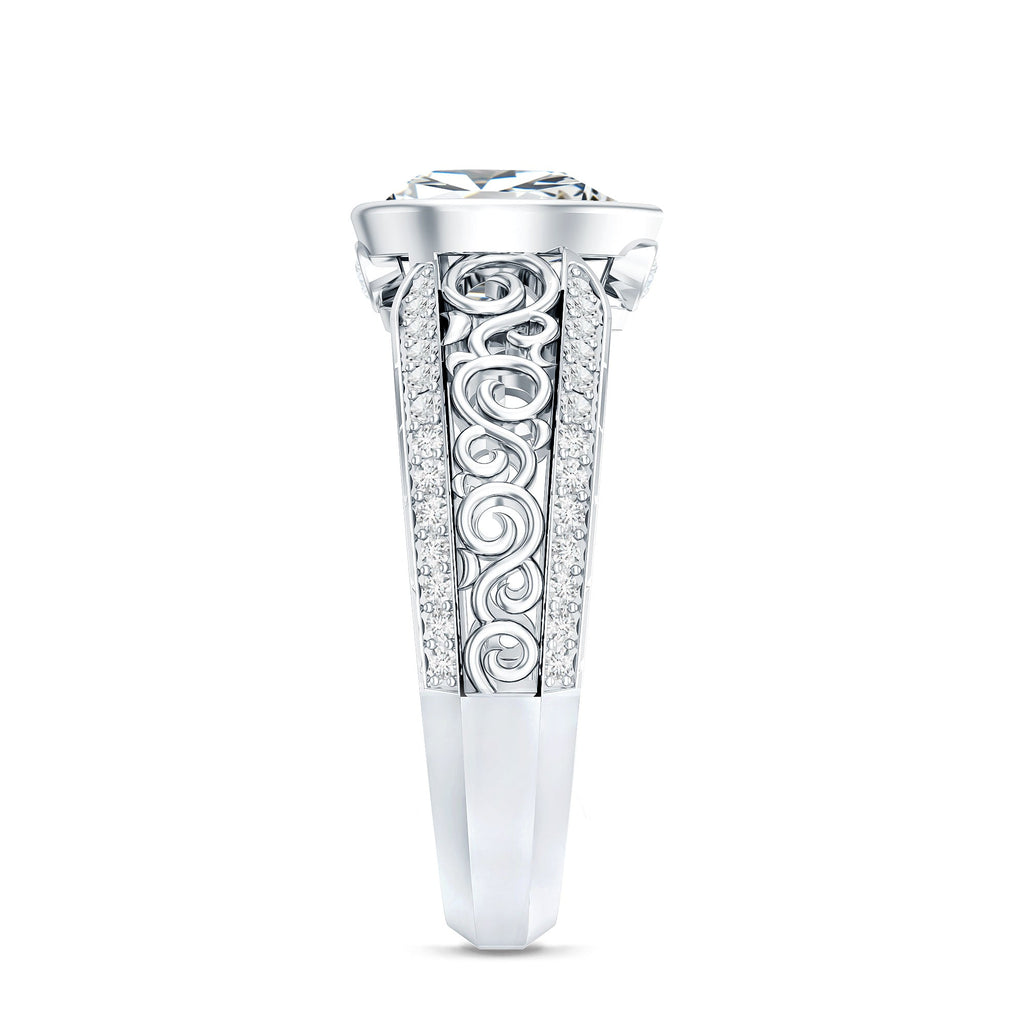 Certified Lab Created Diamond Antique Engagement Ring for Women
