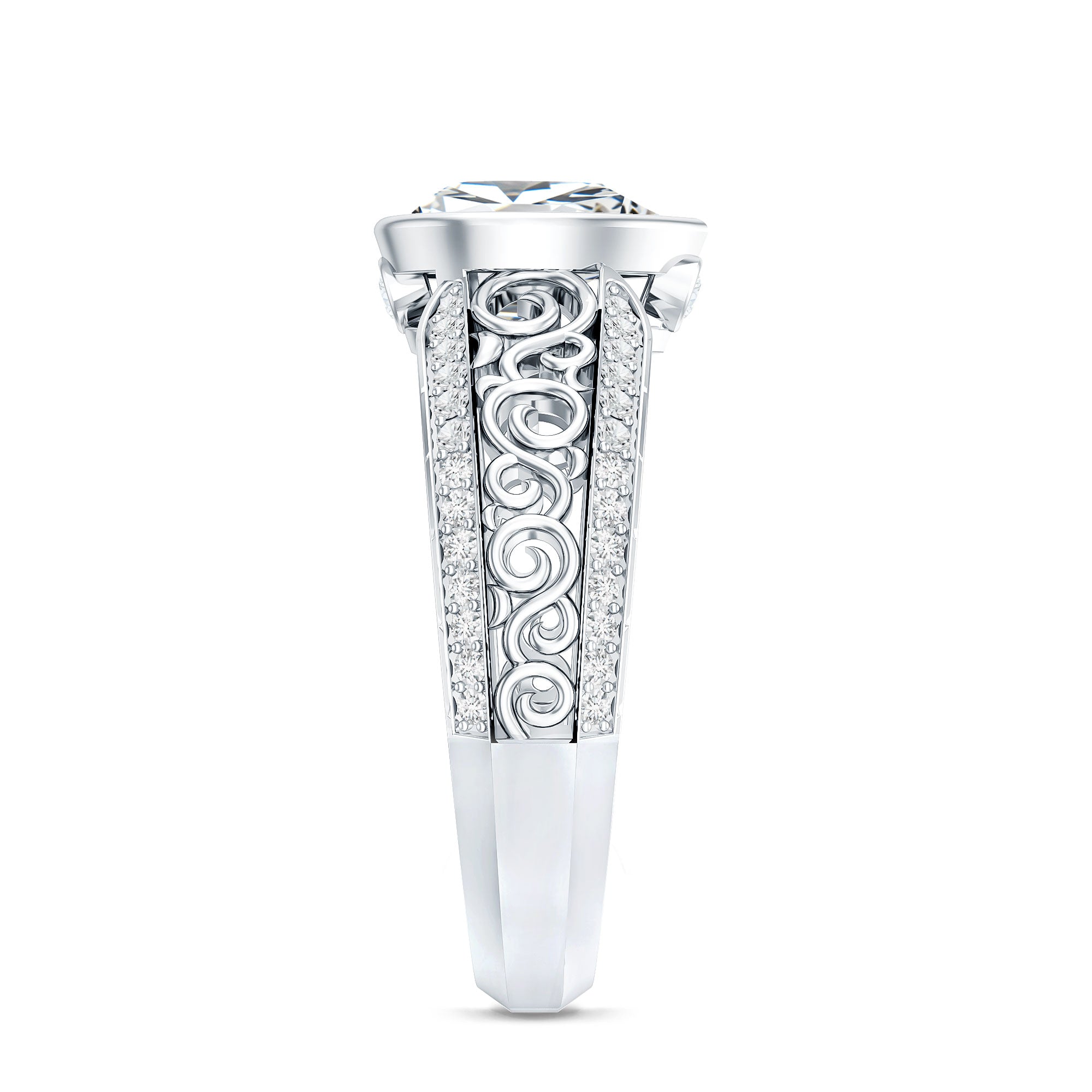 Certified Lab Created Diamond Antique Engagement Ring for Women