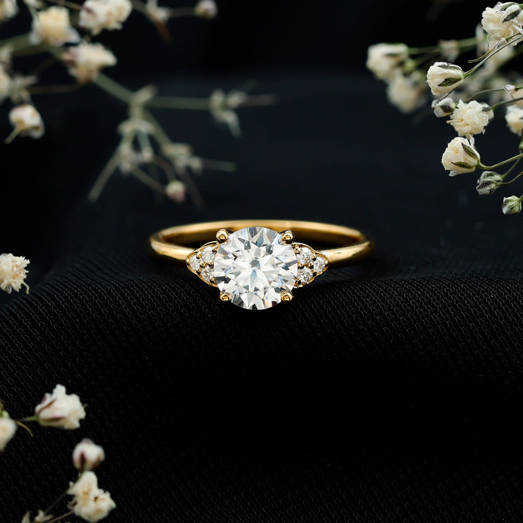 Classic Lab Diamond Circle Engagement Ring With Certificate