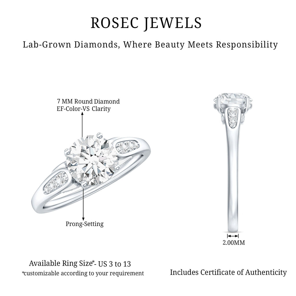 Brilliant Cut Lab Grown Diamond Trending Engagement Ring