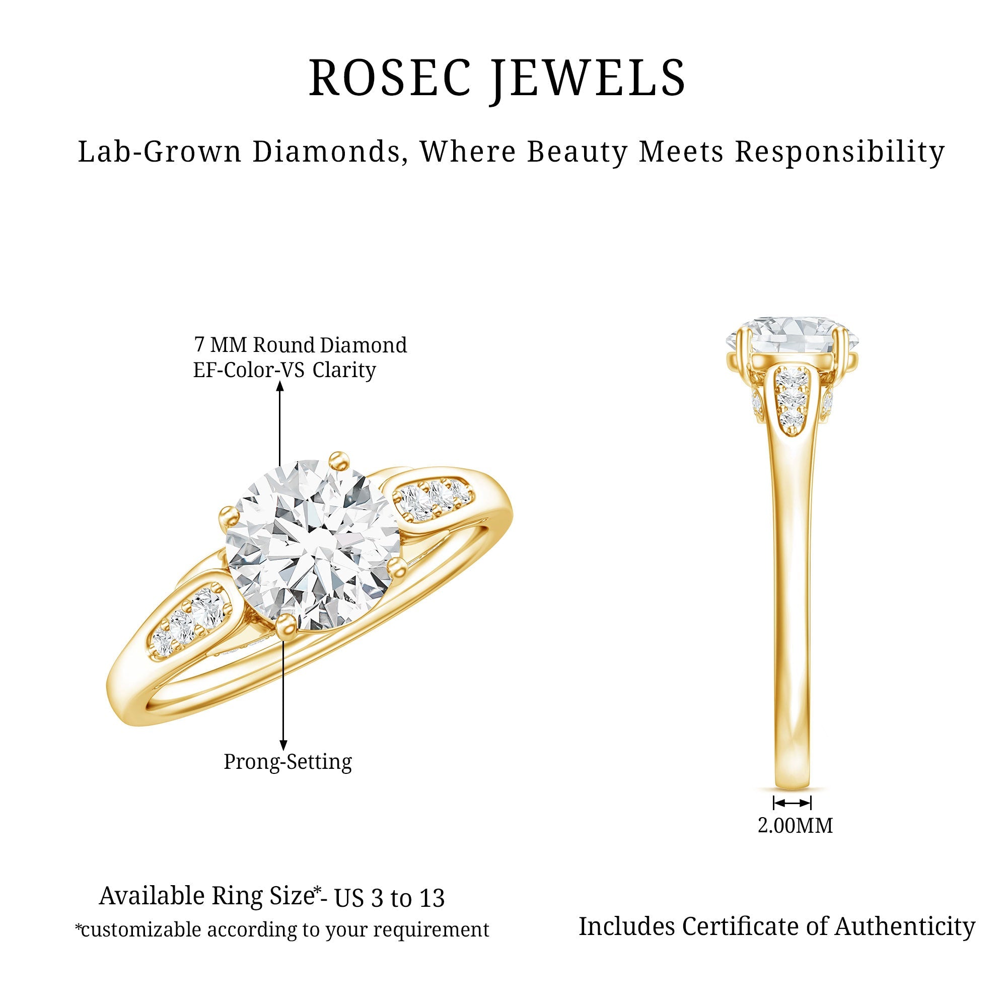 Brilliant Cut Lab Grown Diamond Trending Engagement Ring