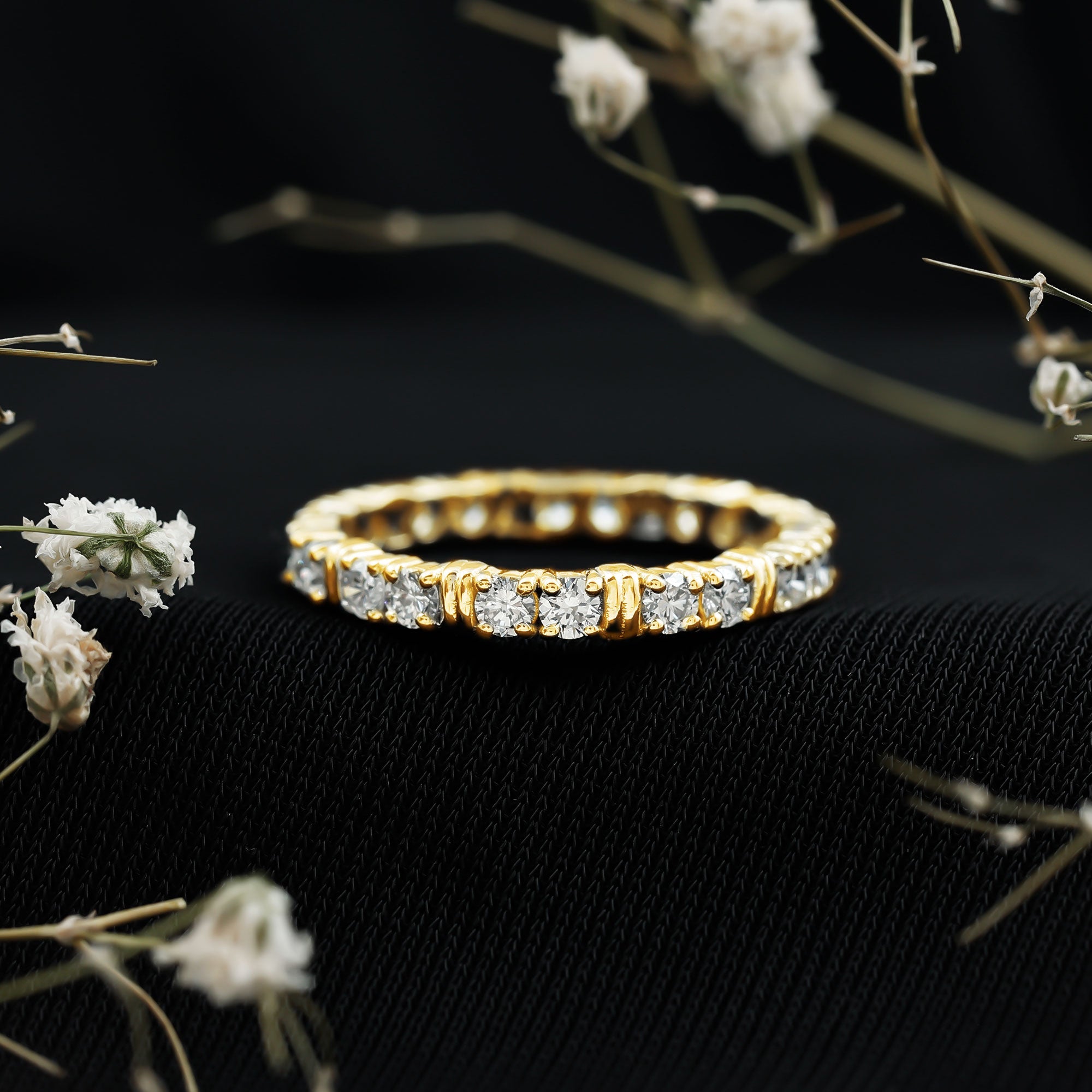 Lab Created Diamond Full Eternity Band Ring for Women