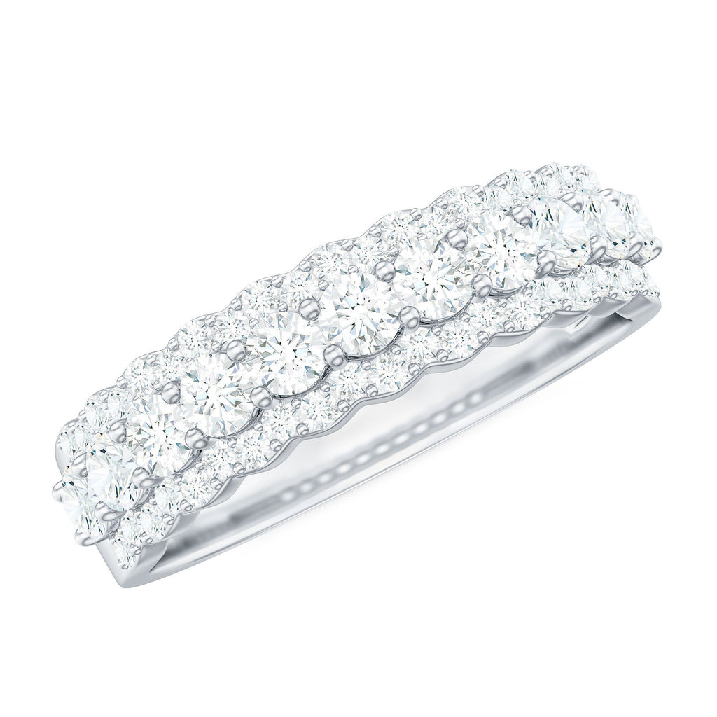 Certified Diamond Half Eternity Anniversary Ring