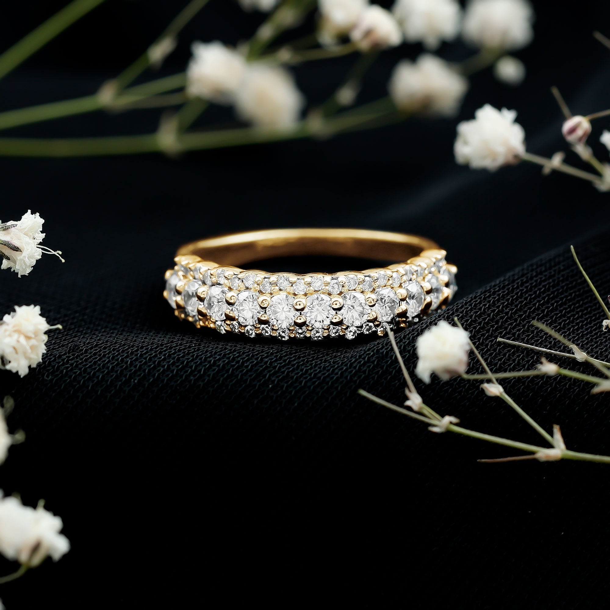 Certified Diamond Half Eternity Anniversary Ring