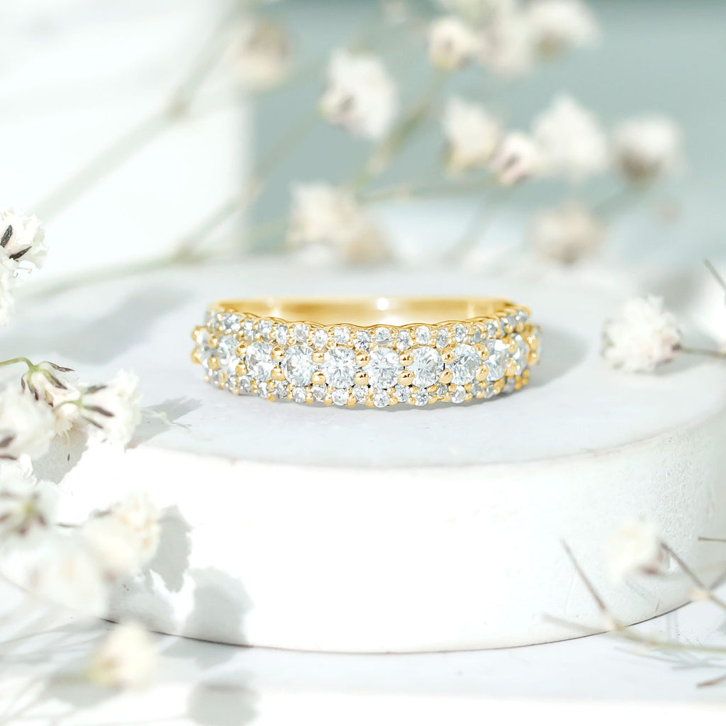 Certified Diamond Half Eternity Anniversary Ring