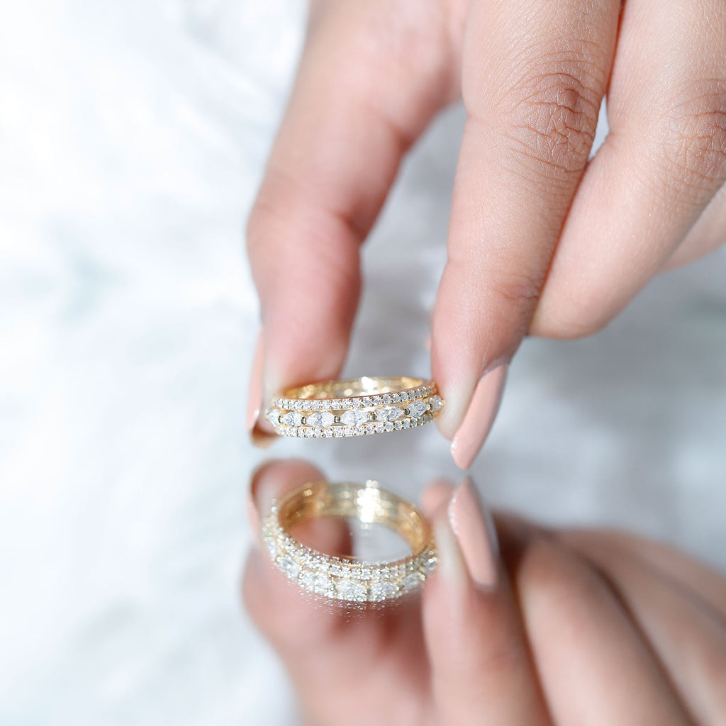 Certified Lab Grown Diamond Designer Wedding Band