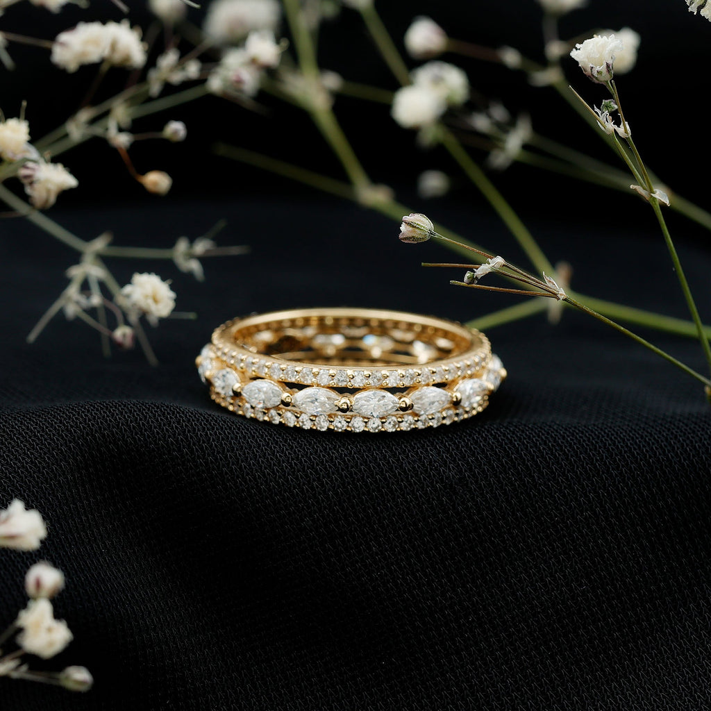 Certified Lab Grown Diamond Designer Wedding Band