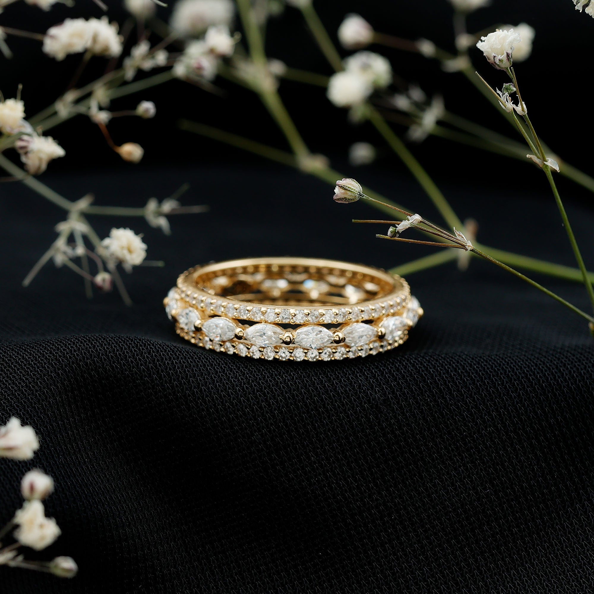 Certified Lab Grown Diamond Designer Wedding Band