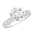 Certified Lab Diamond 8 mm Round Engagement Ring With 6 Prong