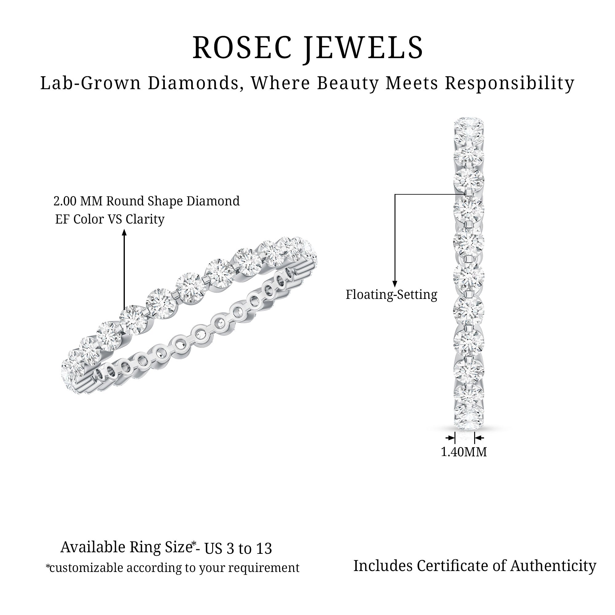 Lab Grown Diamond Wedding Enhancer for Women