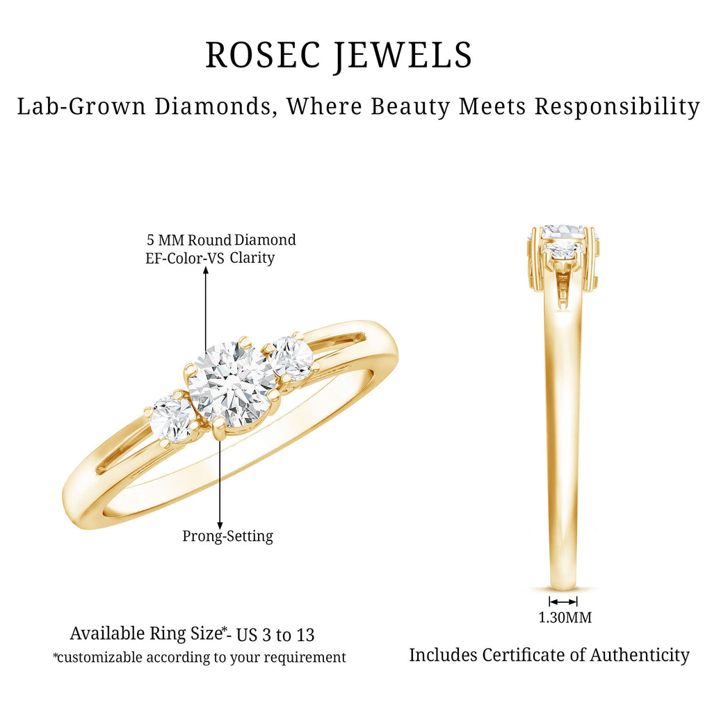 Certified Lab Created Diamond Promise Commitment Ring for Her