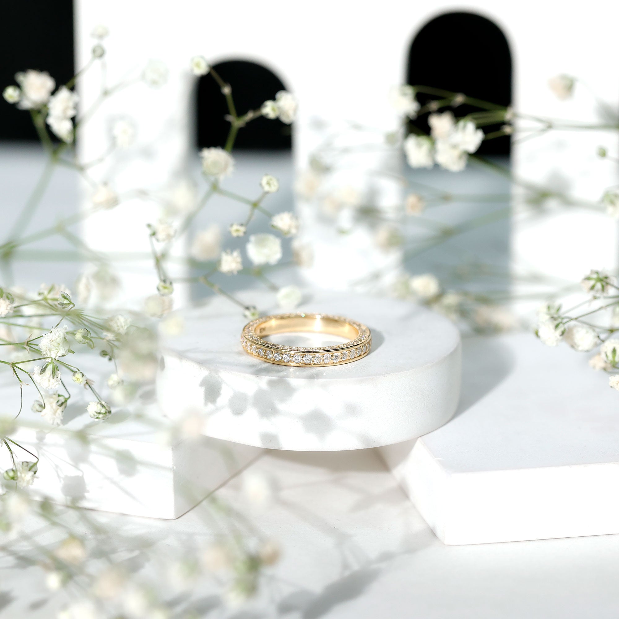 Certified Lab Created Diamond Wedding Bands for Women