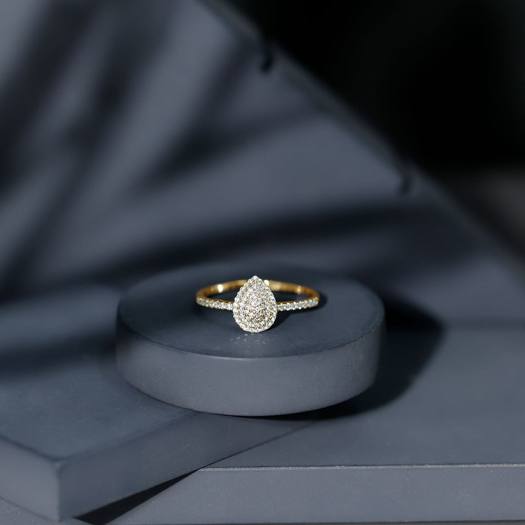 Lab Grown Diamond Pear Shaped Engagement Ring for Her