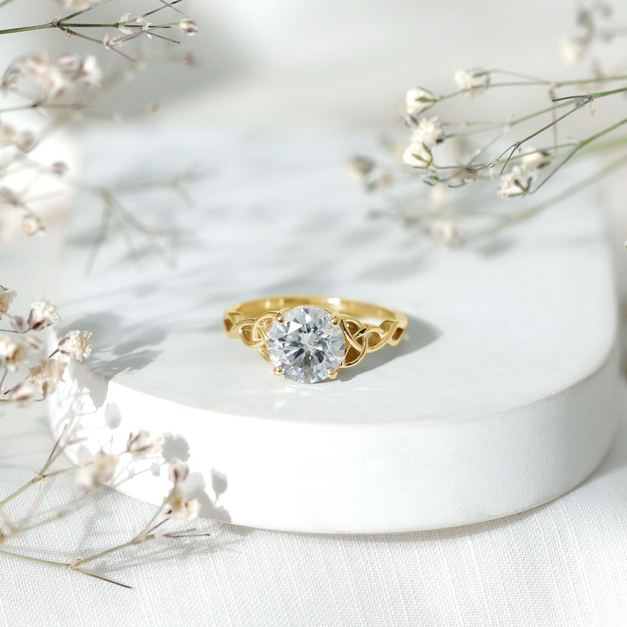 Lab Created 2 Carat Diamond Celtic Knot Engagement Ring