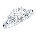 Certified Celtic Knot Lab Grown Diamond Round Engagement Ring