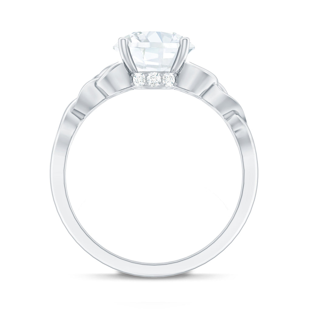 Certified Celtic Knot Lab Grown Diamond Round Engagement Ring