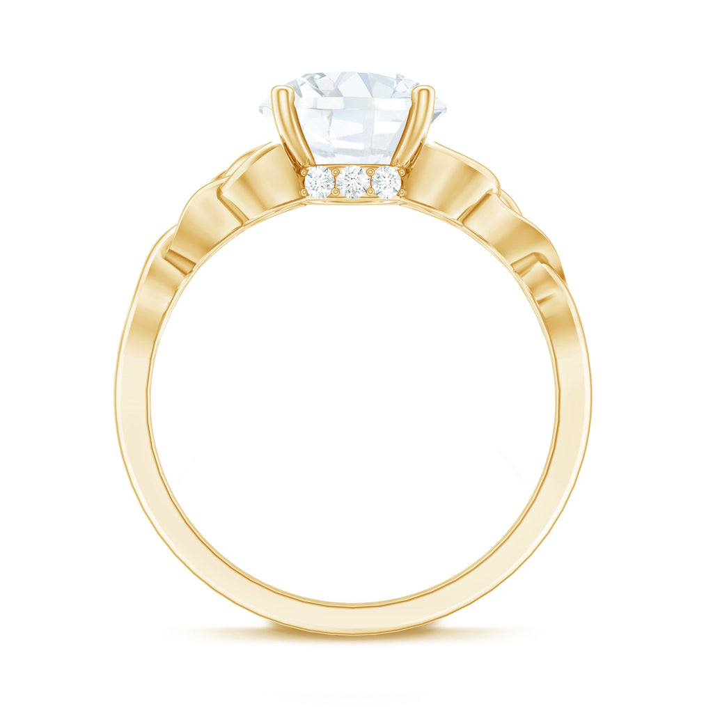Certified Celtic Knot Lab Grown Diamond Round Engagement Ring