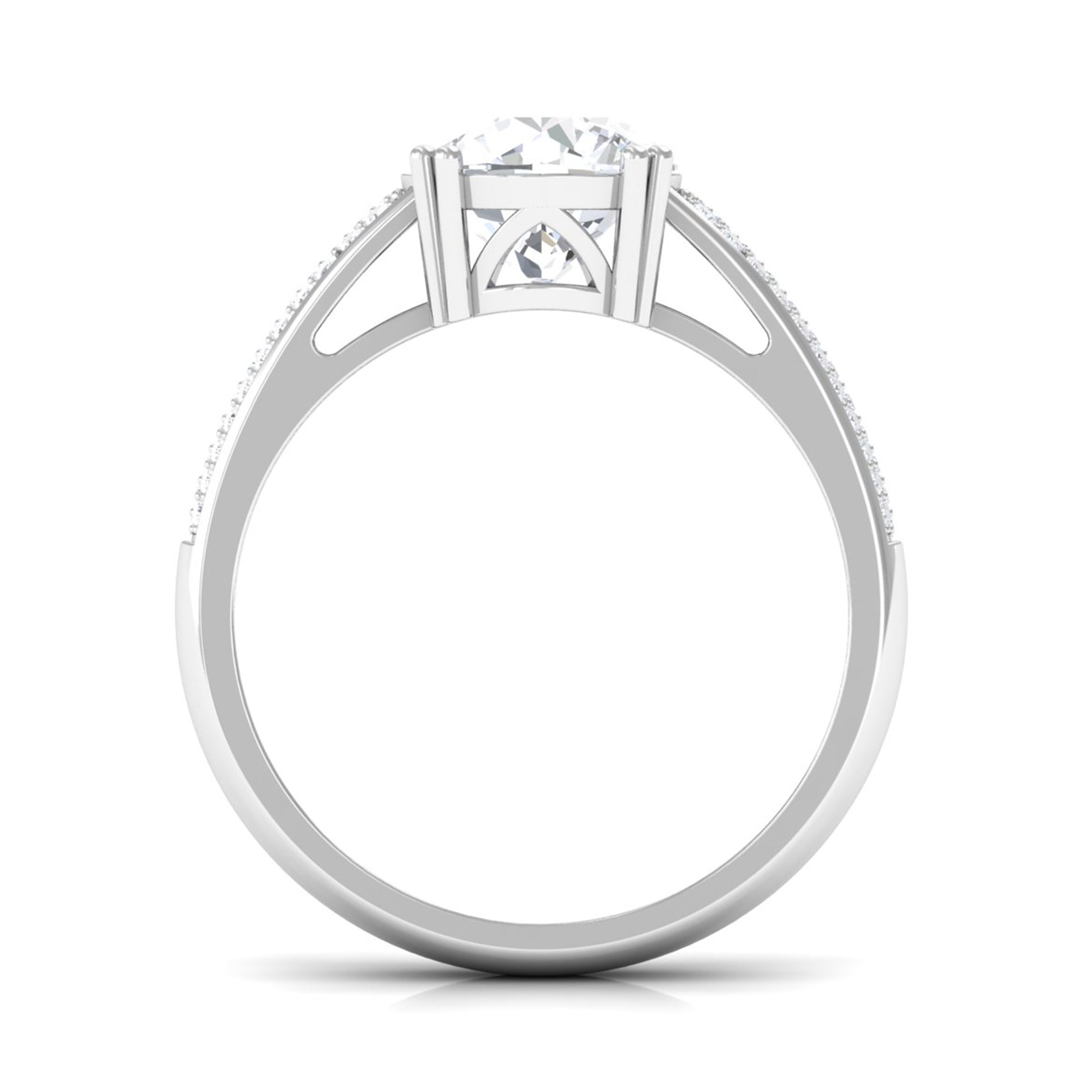 Lab Grown Diamond Engagement Ring With Double Prongs