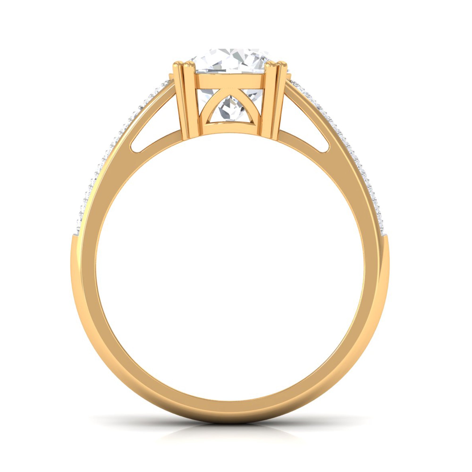 Lab Grown Diamond Engagement Ring With Double Prongs