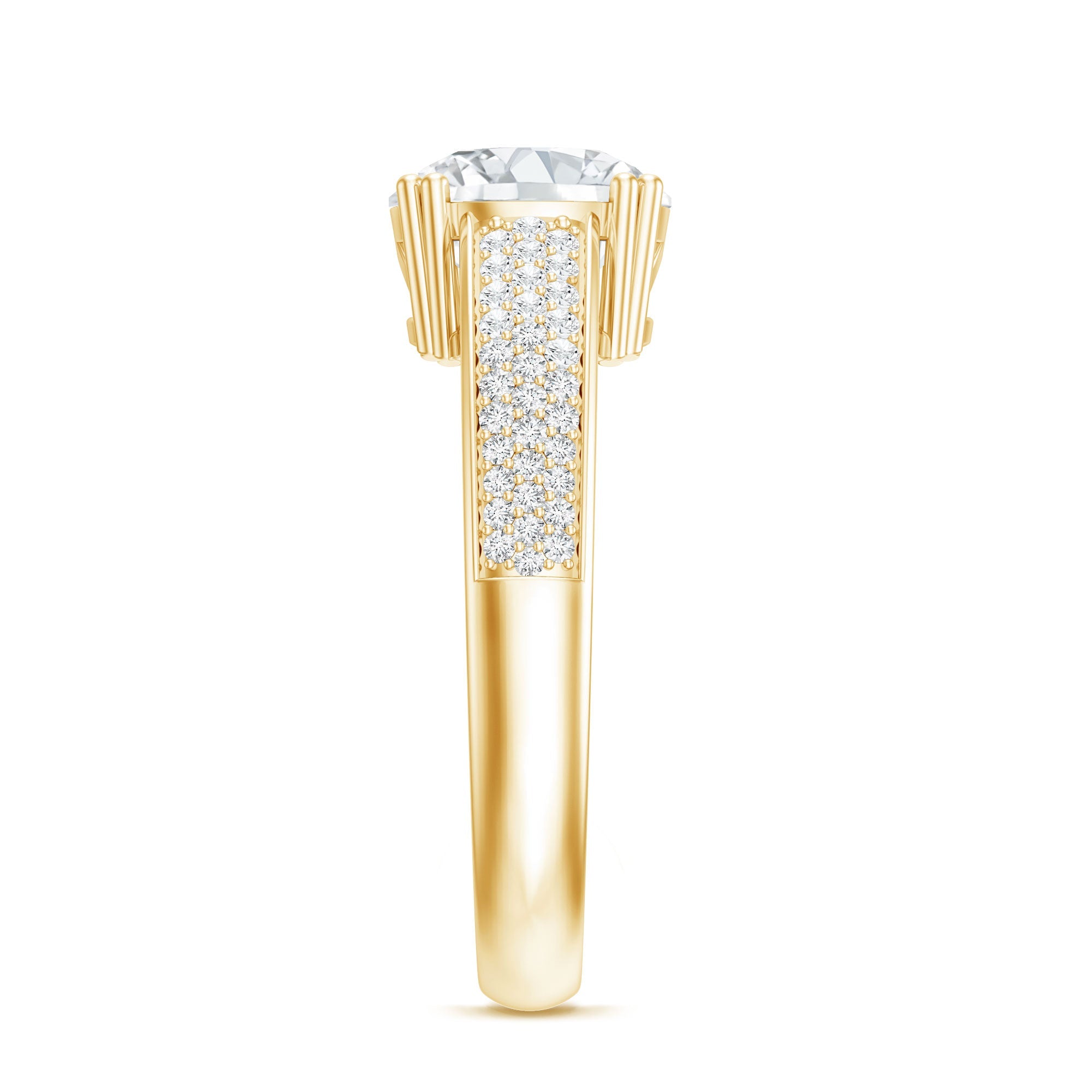 Lab Grown Diamond Engagement Ring With Double Prongs