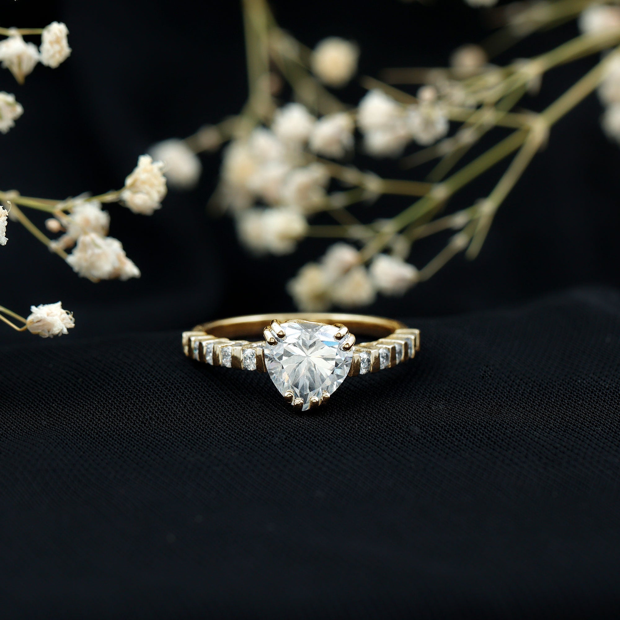 Certified 8 MM Lab Grown Diamond Heart Engagement Ring for Her