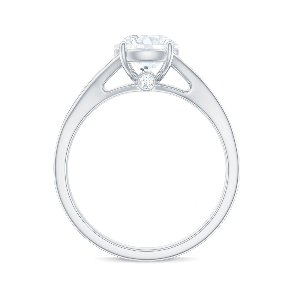 4 Prong Lab Grown Diamond Solitaire Engagement Ring with Split Shank