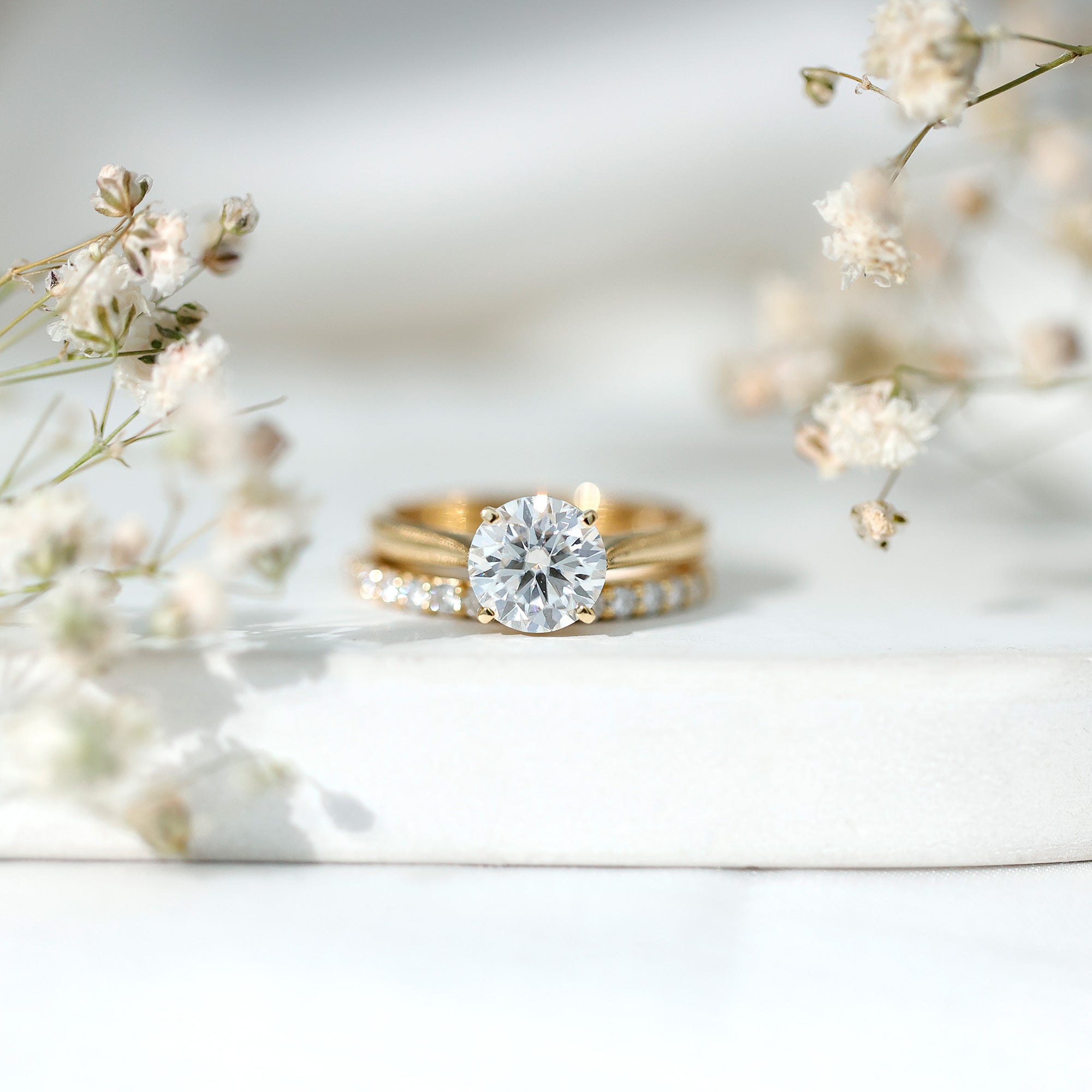 Certified 2 Carat Diamond Solitaire Engagement Ring With Ring Guard