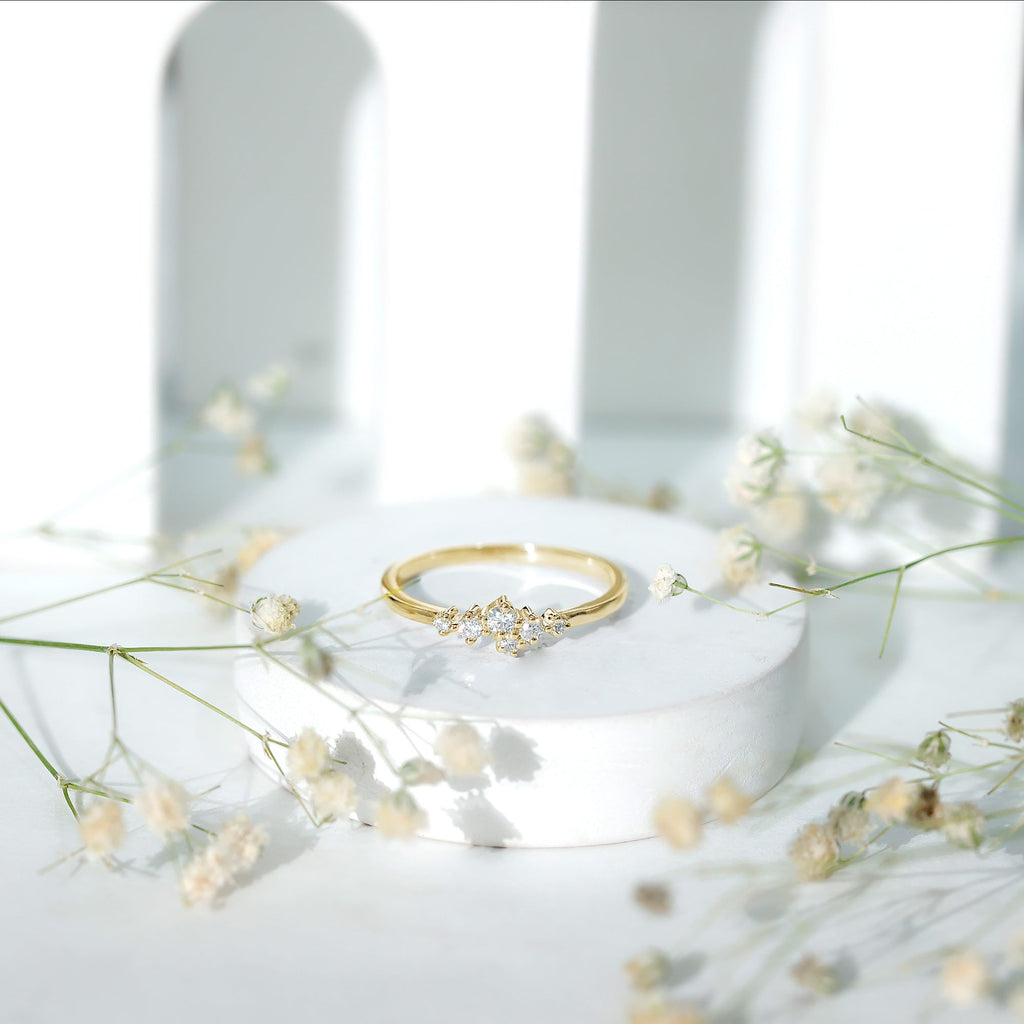 Certified Lab Created Diamond Wedding Anniversary Ring
