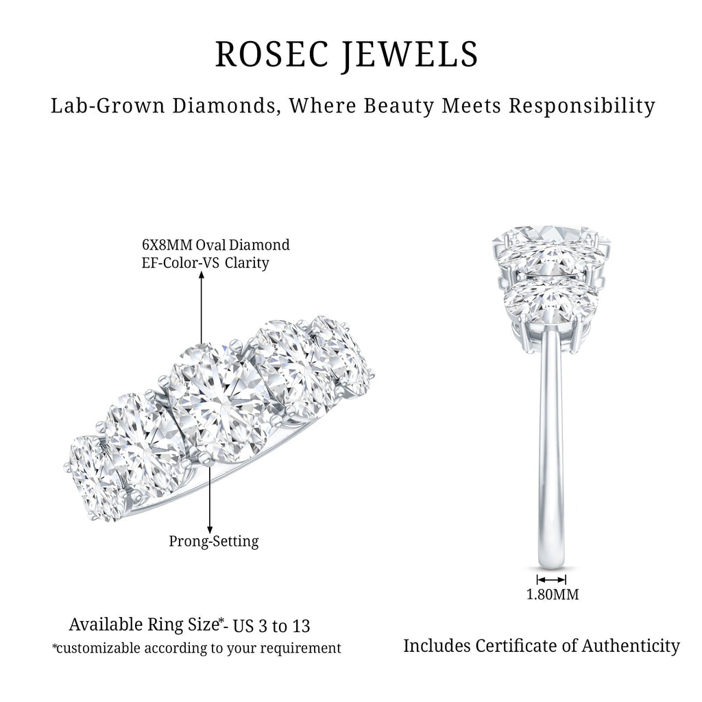 Lab Grown Diamond 5 Stone Statement Ring