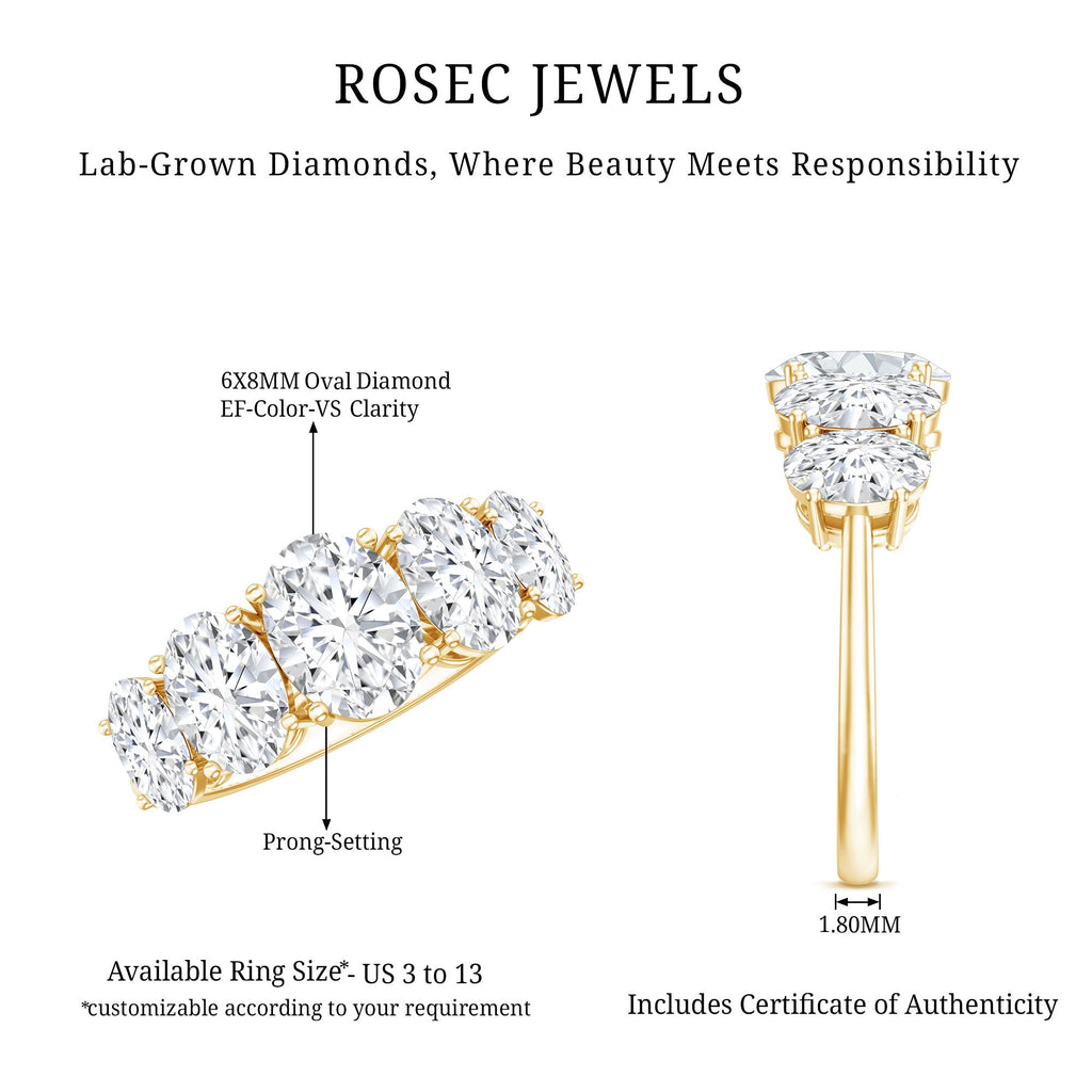Lab Grown Diamond 5 Stone Statement Ring