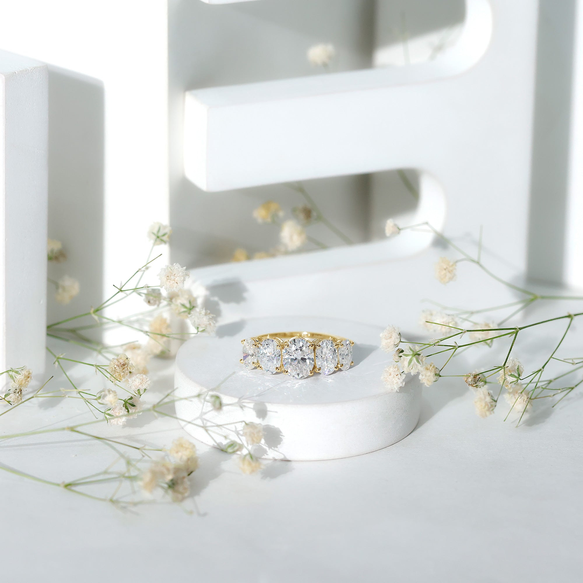 Lab Grown Diamond 5 Stone Statement Ring