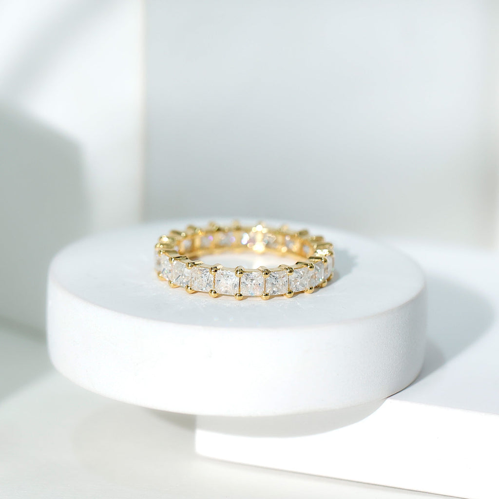 Certified Lab Grown Diamond Princess Cut Wedding Ring