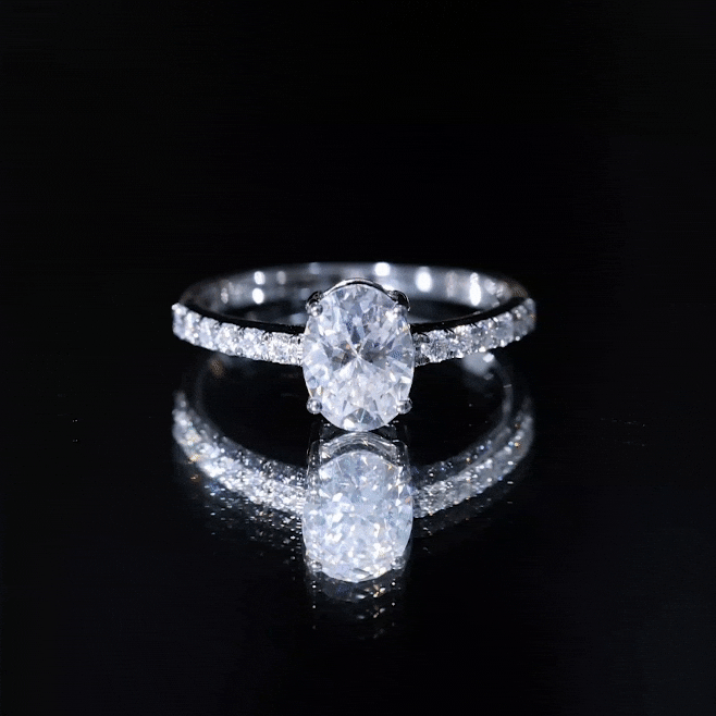 1.2 Carat Oval Shaped Lab Grown Diamond Engagement Ring with IGI Certificate