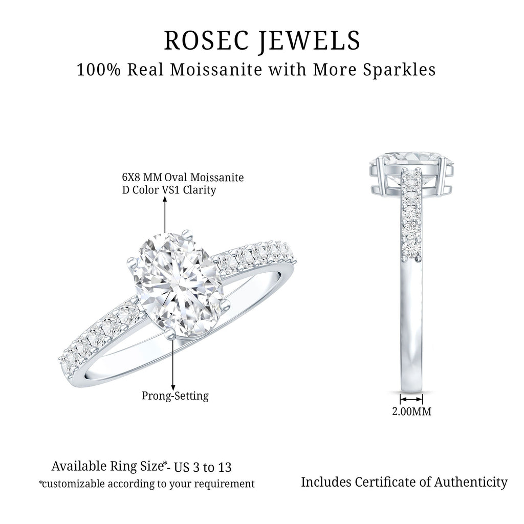 1.2 Carat Oval Shaped Lab Grown Diamond Engagement Ring with IGI Certificate