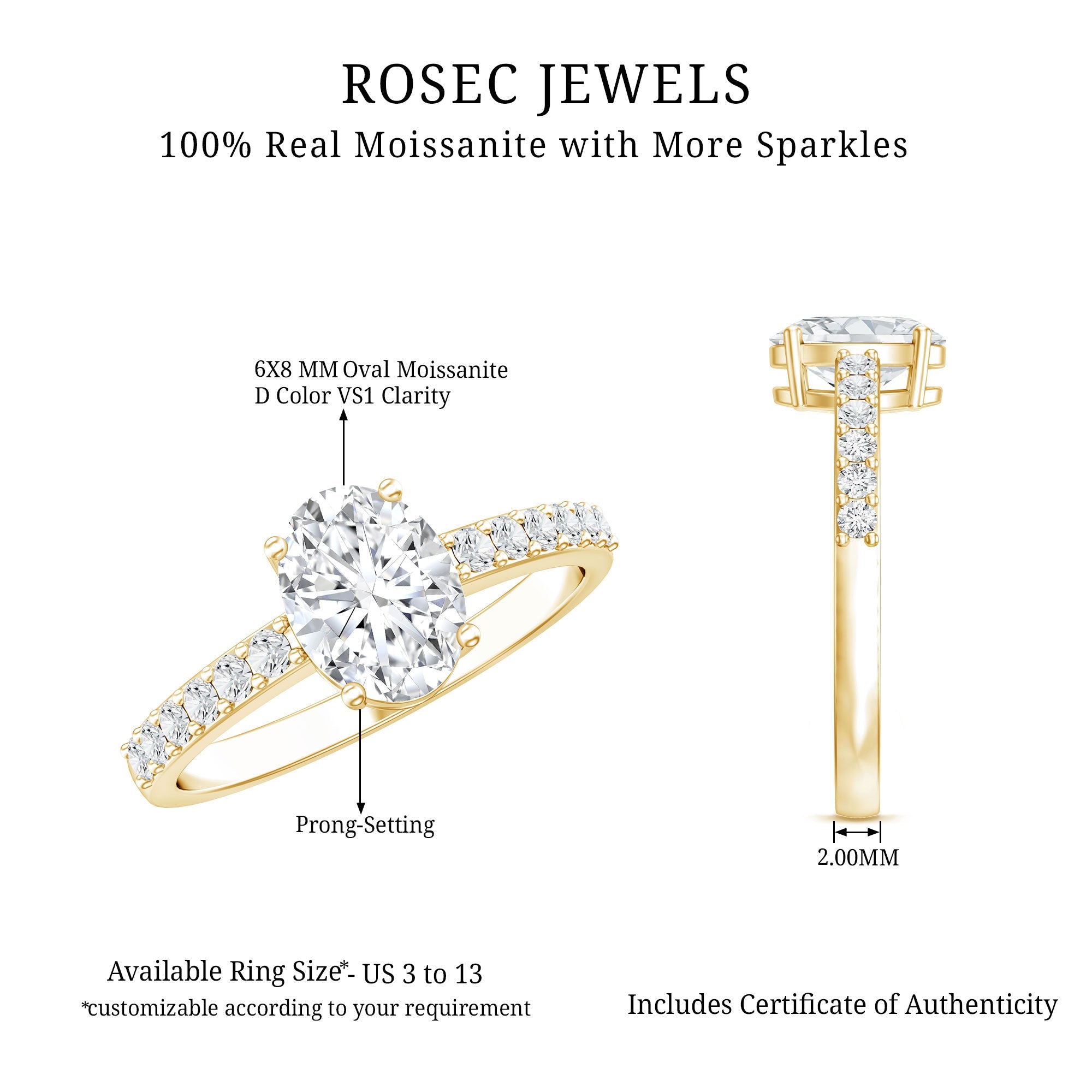 1.2 Carat Oval Shaped Lab Grown Diamond Engagement Ring with IGI Certificate