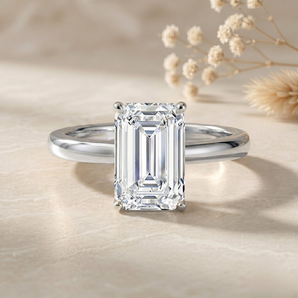 Emerald Cut 2 Carat Engagement Ring with IGI Certified Lab Diamond