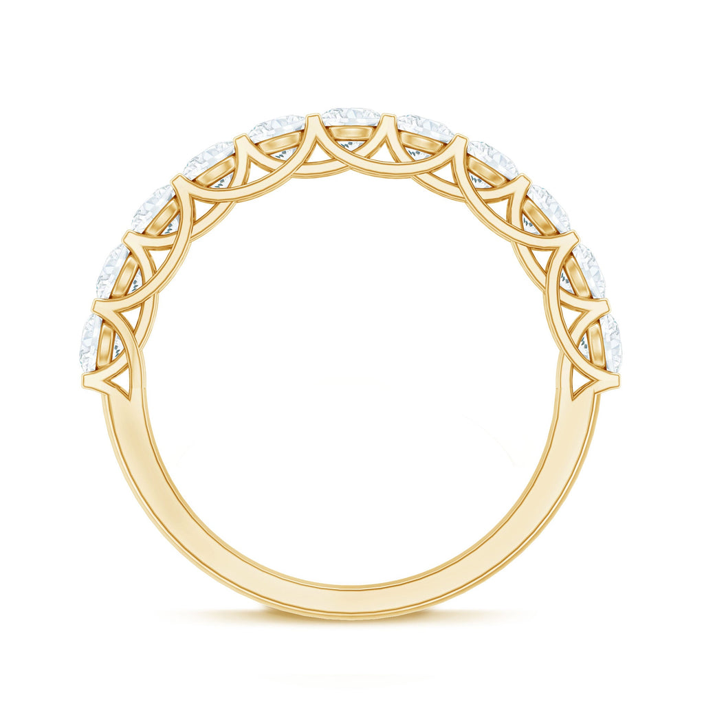 Cubic Zirconia Half Eternity Ring for Women