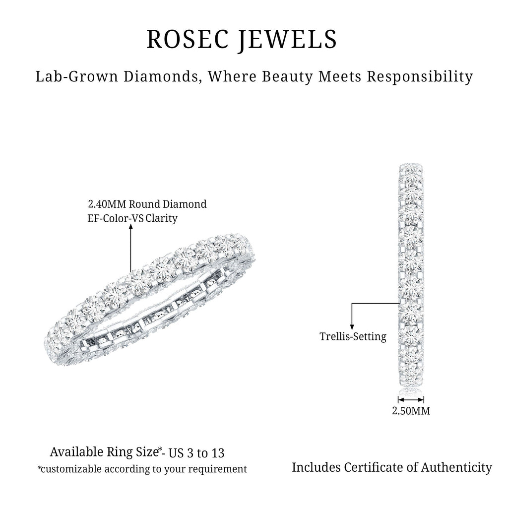 Certified Lab Created Diamond Eternity Wedding Band