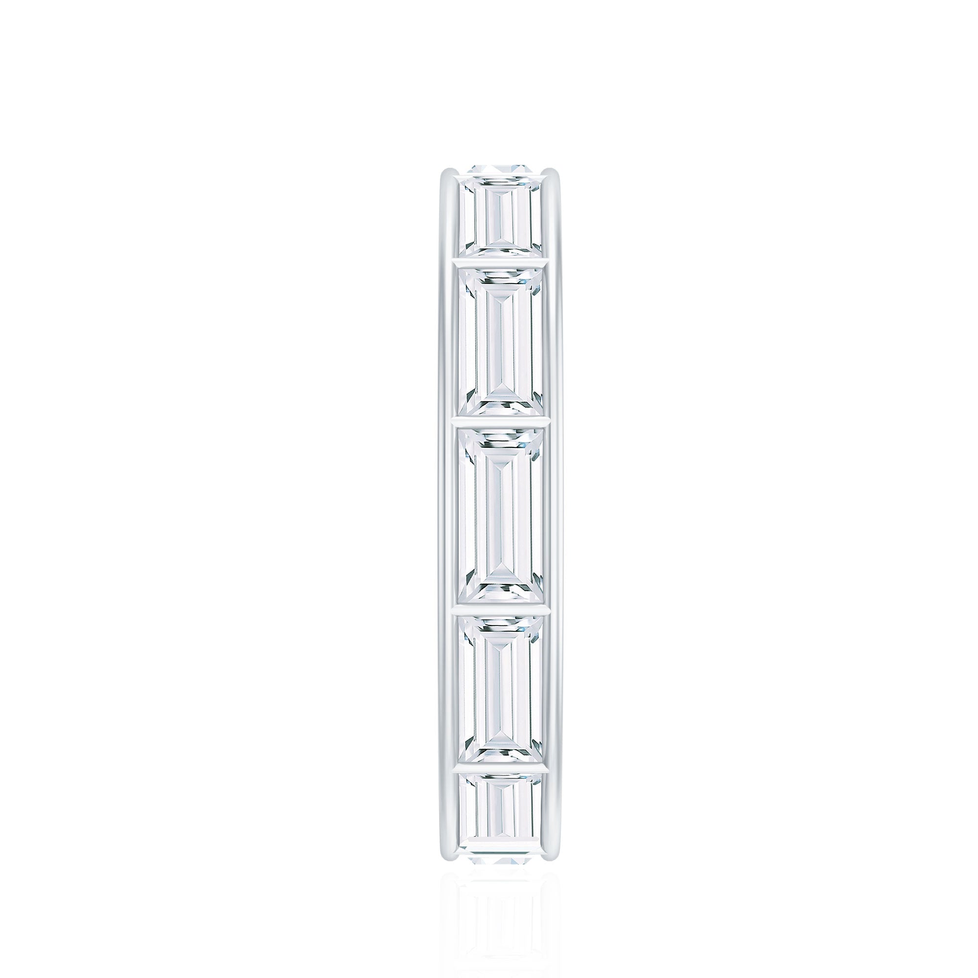 Baguette Cut Zircon East West Full Eternity Band Ring