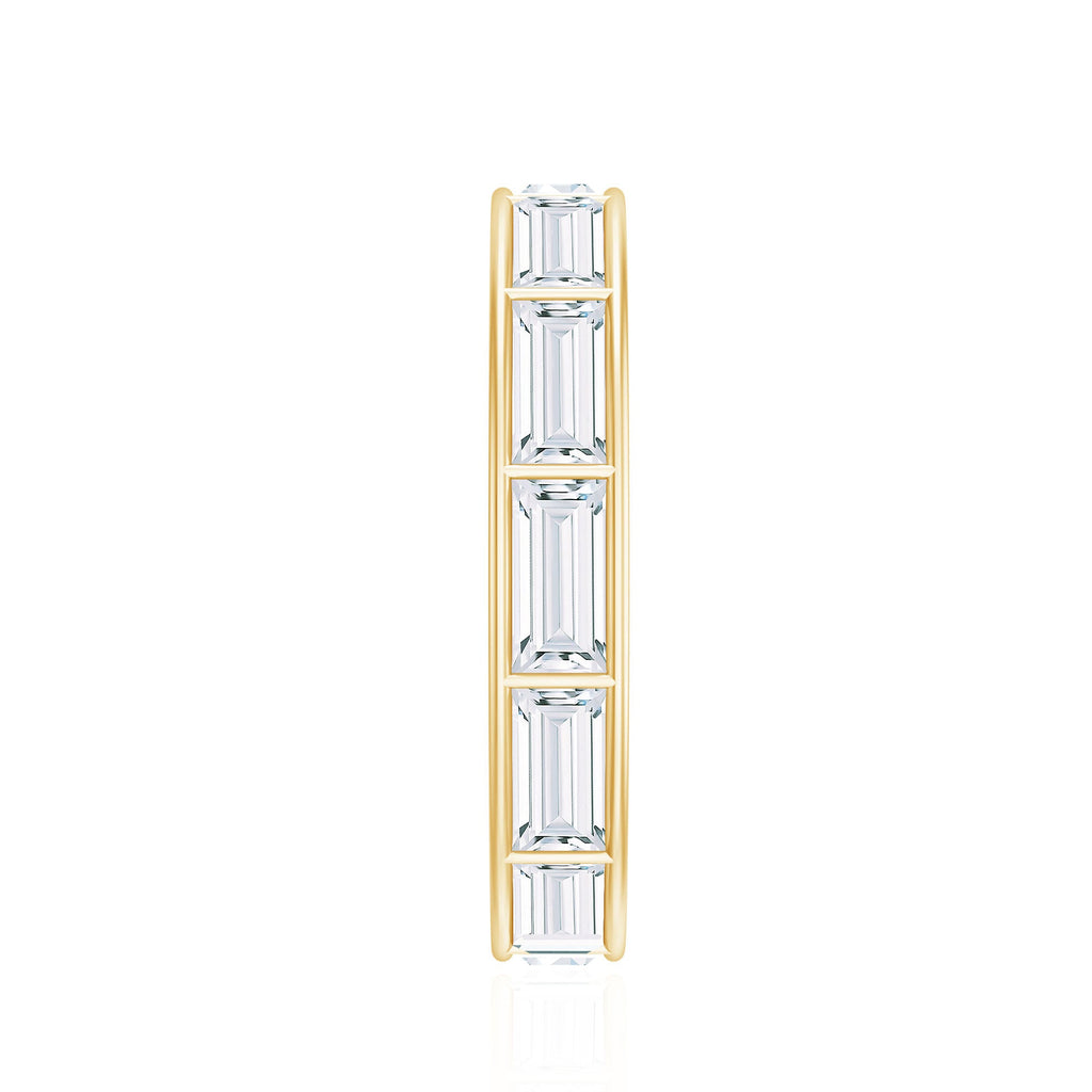 Baguette Cut Zircon East West Full Eternity Band Ring