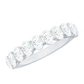 Oval Shaped Cubic Zirconia Half Eternity Band Ring with Certificate