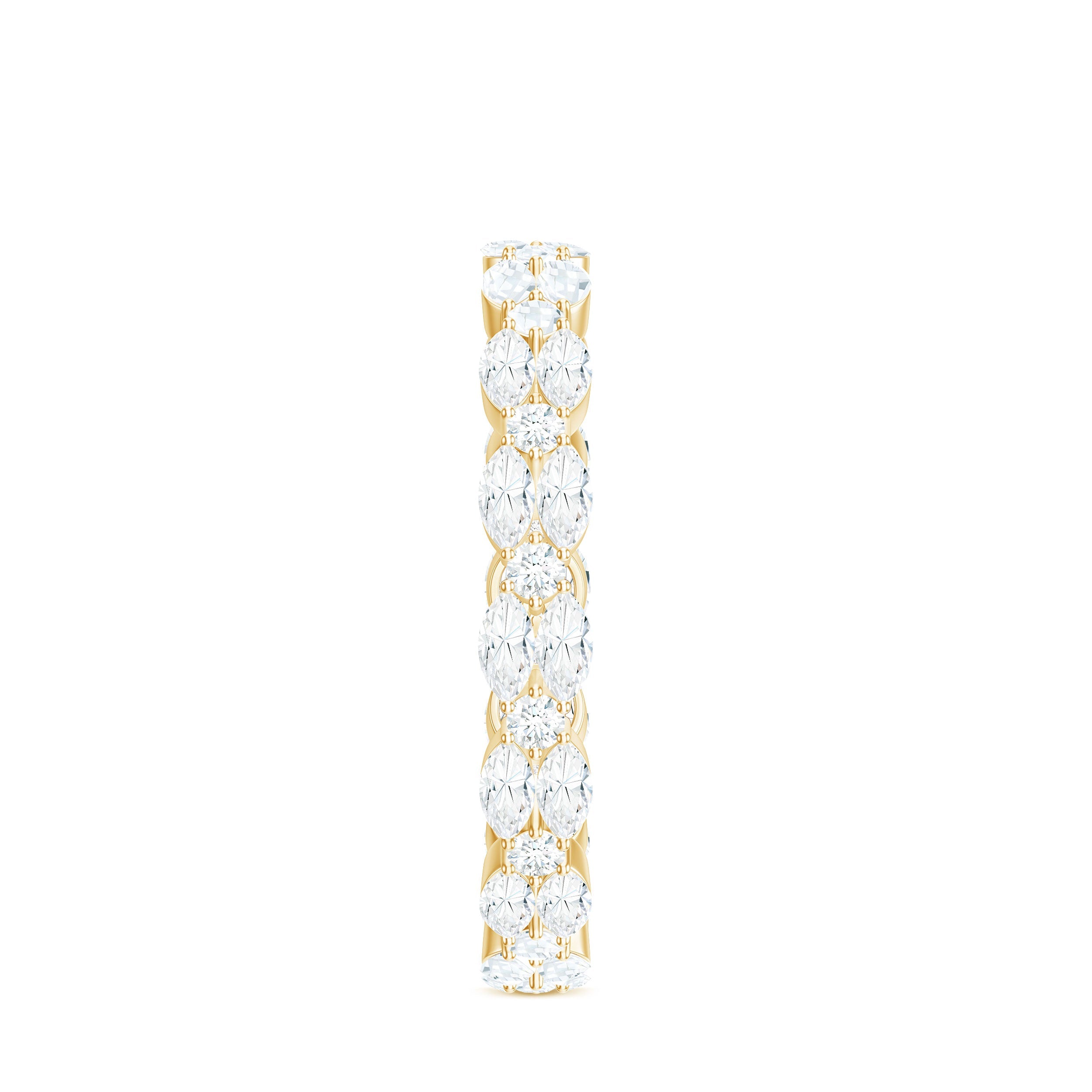 Marquise and Round Cut Zirconia Full Eternity Ring