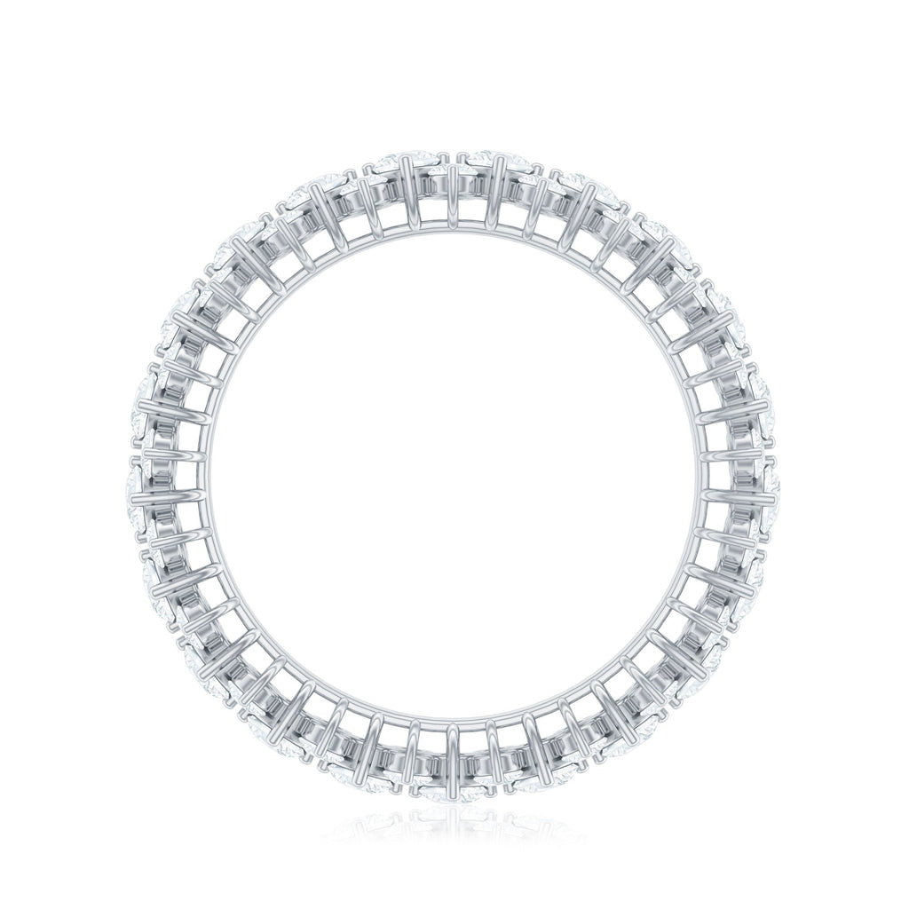 Cubic Zirconia Cluster Eternity Ring in Prong Setting