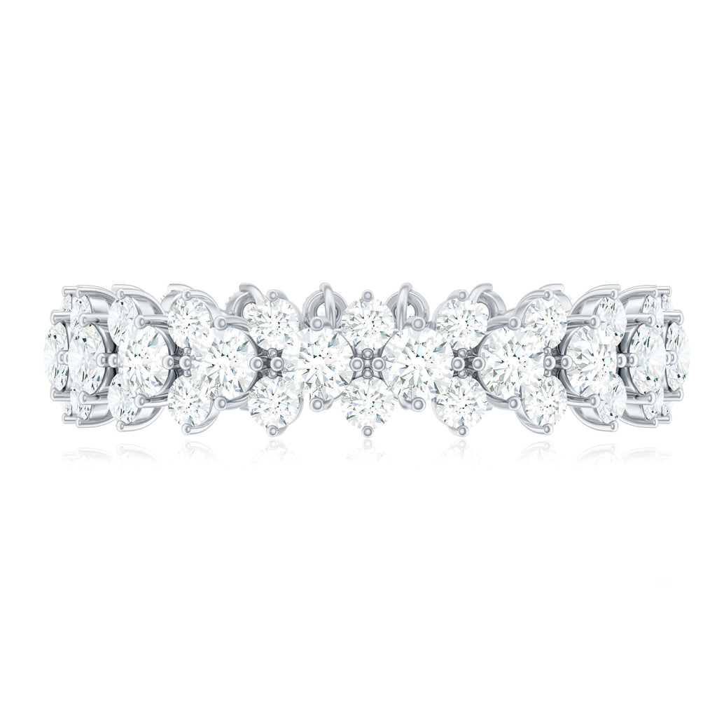 Cubic Zirconia Cluster Eternity Ring in Prong Setting