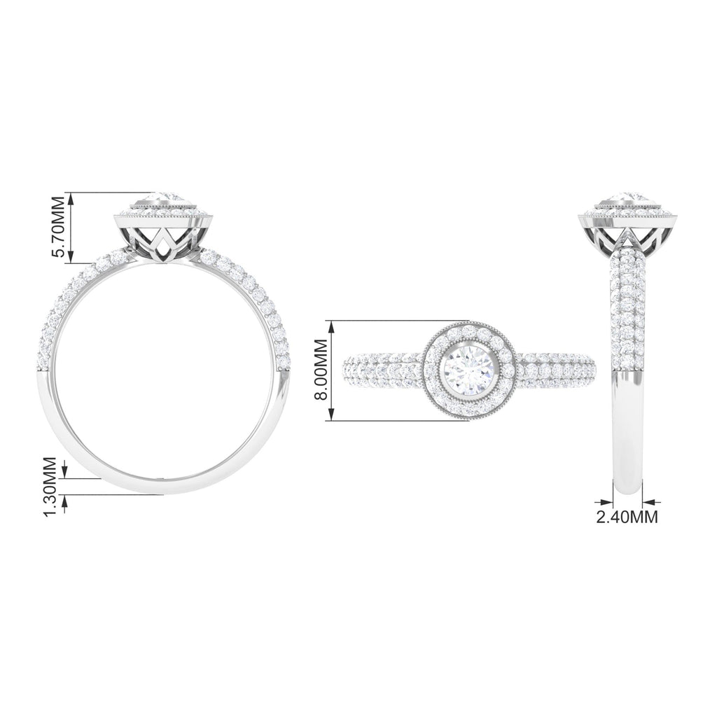 Vintage Inspired Diamond Engagement Ring for Women