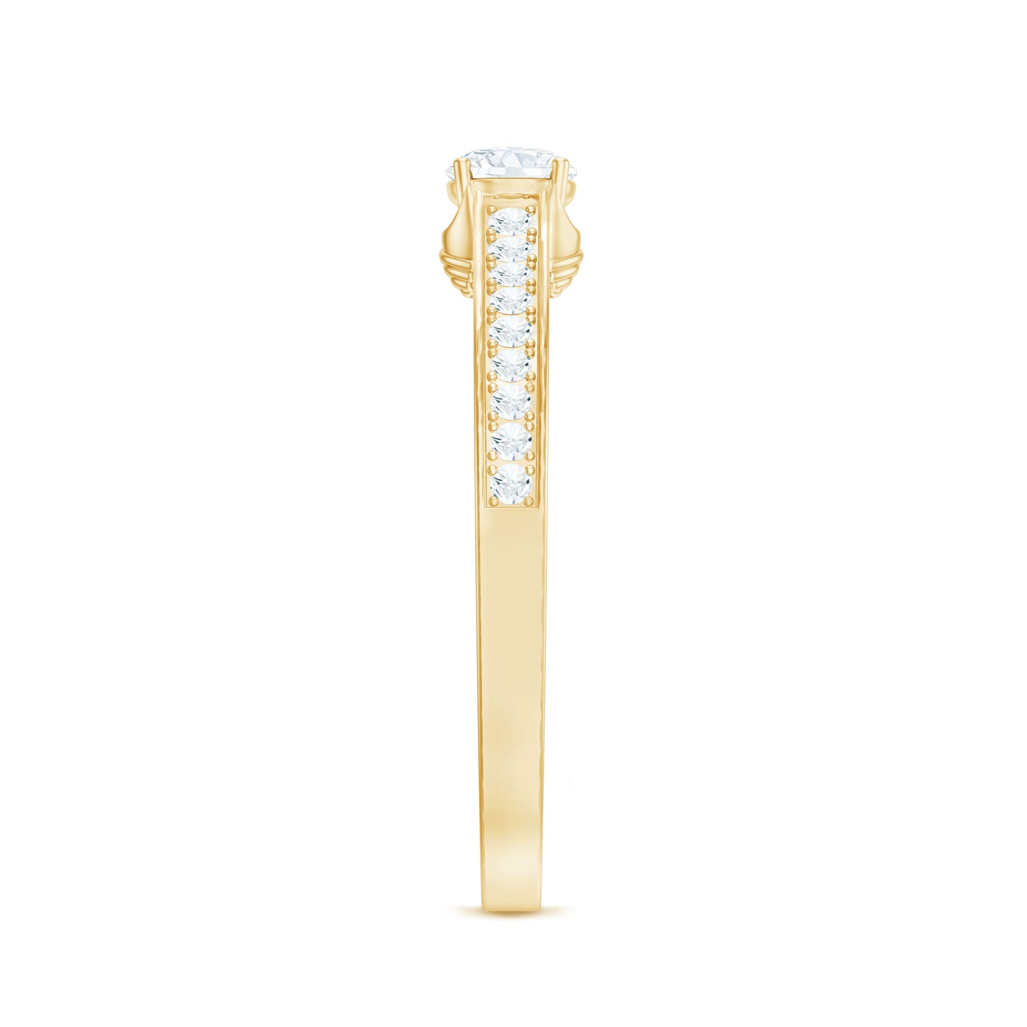 Minimal Round Diamond Promise Ring