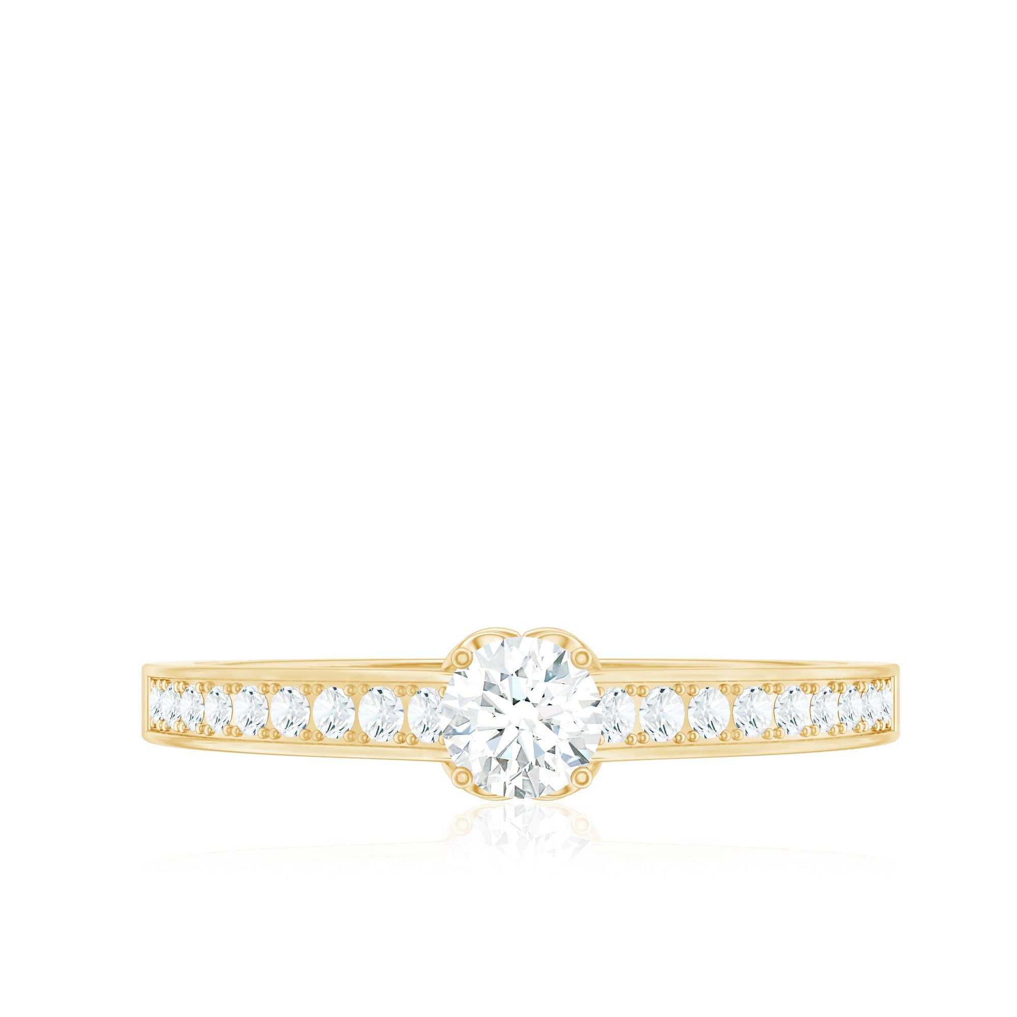 Minimal Round Diamond Promise Ring